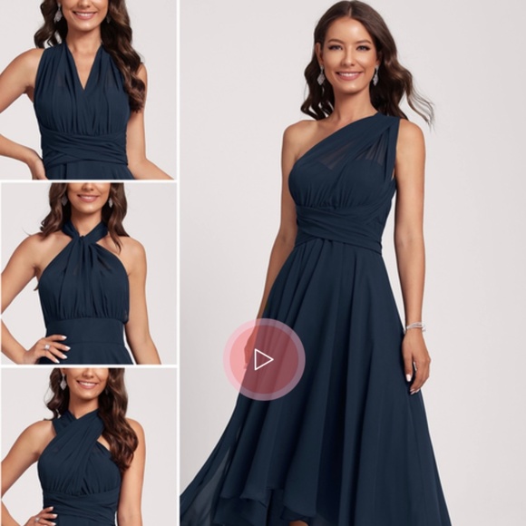 JJs House | Dresses | Jjs House Navy Blue Chiffon Cocktail Dresssize 4 ...